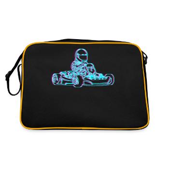 Kart Gokart Karting Karting Retro Gift - Sac Retro - noir/or - Dos