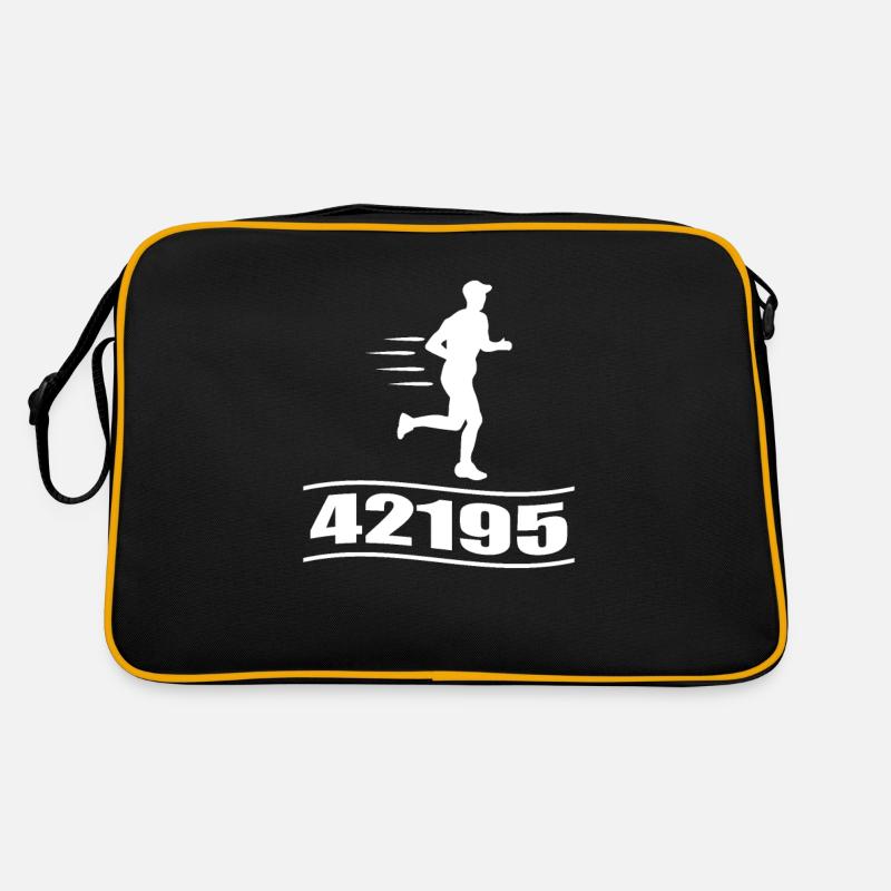 Marathon runner Marathon running 42km Marathon Design Retro Bag