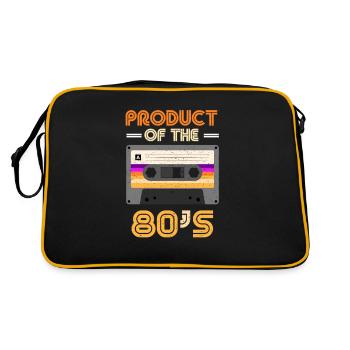 80s mode 80s 80s party 80s - Sac Retro - noir/or - Dos