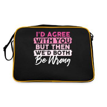 Sarcasm irony humor - Retro Bag - black/gold - Back