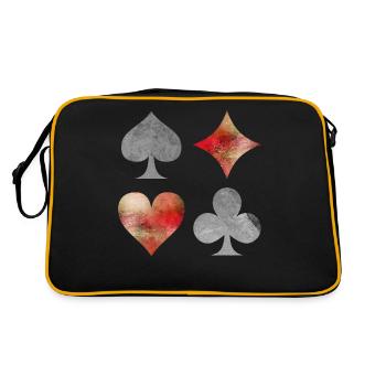 Cartes à jouer cartes jeu de cartes symboles cadeau - Sac Retro - noir/or - Dos