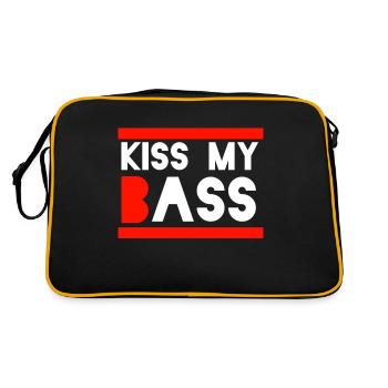 Techno Techno festival Techo Musik - Retro Tasche - Schwarz/Gold - Hinten