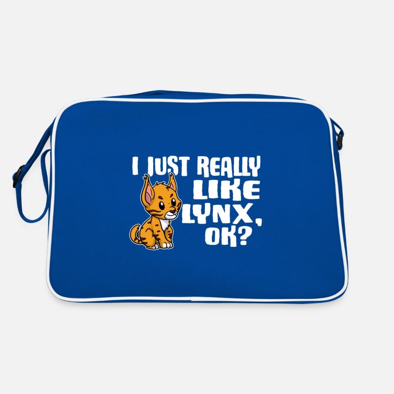 I Just Really Like Lynx Ok Luchs Geschenkidee Retro Tasche