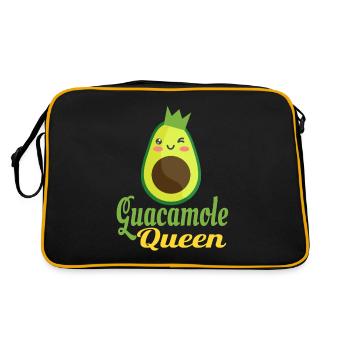 Guacamole Queen - Retro Tasche - Schwarz/Gold - Hinten