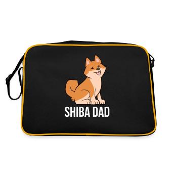 Chiens Shiba Inu Papa Shiba Inu - Sac Retro - noir/or - Dos