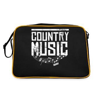 J'aime le cadeau d'amant de musique country de conception de pays - Sac Retro - noir/or - Dos