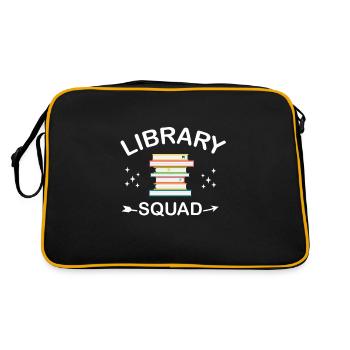 Bibliothèque Lecture Livres Lecteurs Cadeau - Sac Retro - noir/or - Dos