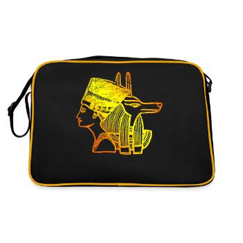 Egypt holiday pyramids sphinx archeology symbol - Retro Bag - black/gold - Back