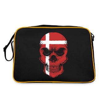 Danemark Drapeau drapeau danois Scandinavie Vacances - Sac Retro - noir/or - Dos