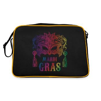 Mardi Gras | Masquerade | Carnival | Costumes | Tradition - Retro Bag - black/gold - Back