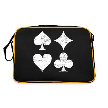 Cartes à jouer cartes jeu de cartes symboles cadeau - Sac Retro - noir/or - Dos