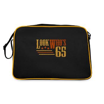 Look Who's 65 Years Old Funny 65th Birthday Gift - Retro Bag - black/gold - Back