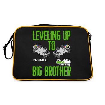 Leveling Up to Big Brother grossesse frère - Sac Retro - noir/or - Dos