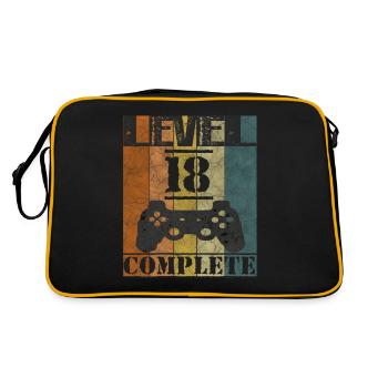 18th birthday gamer 18 years gift - Retro Bag - black/gold - Back