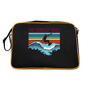 Surfeur de surf le cadeau de vague parfait - Sac Retro - noir/or - Dos