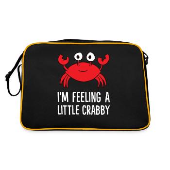 I'm Feeling A Little Crabby Cute Crabs - Retro Bag - black/gold - Back