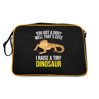 Bearded Dragon Propriétaire Bearded Dragon Reptilien - Sac Retro - noir/or - Dos