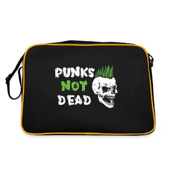 Punks Not Dead Anarchy Punker Totenkopf Skull Punk - Retro Bag - black/gold - Back
