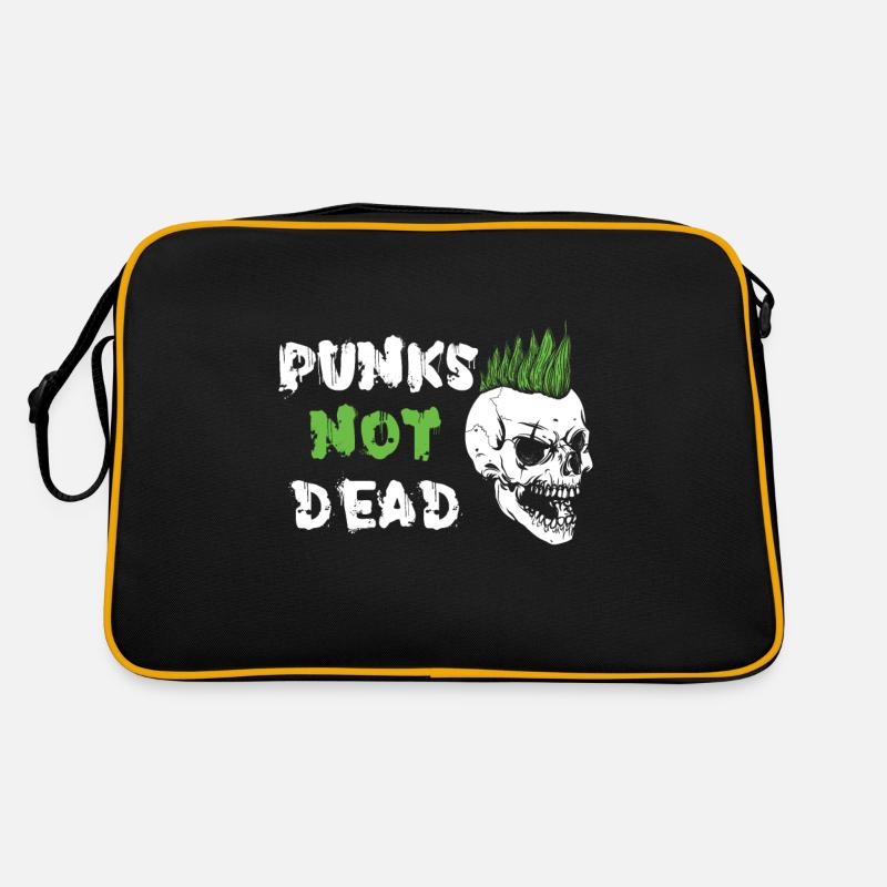 Punks Not Dead Anarchy Punker Totenkopf Skull Punk Sac Retro