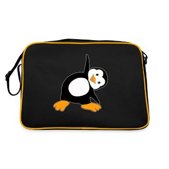 Un mignon pingouin amateur de yoga offre un - Sac Retro - noir/or - Dos