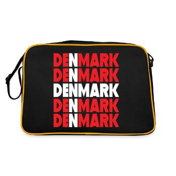 Danemark Danemark drapeau, ville de Danemark - Sac Retro - noir/or - Dos