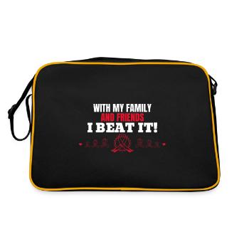 Fighting cancer Tshirt Family support - Retro Bag - black/gold - Back