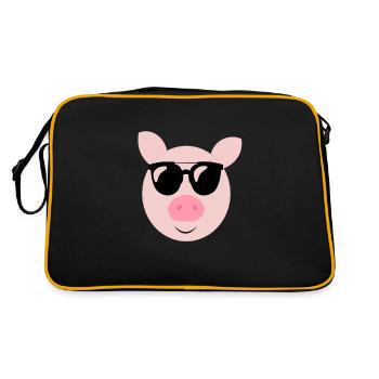 Cochon - Sac Retro - noir/or - Dos
