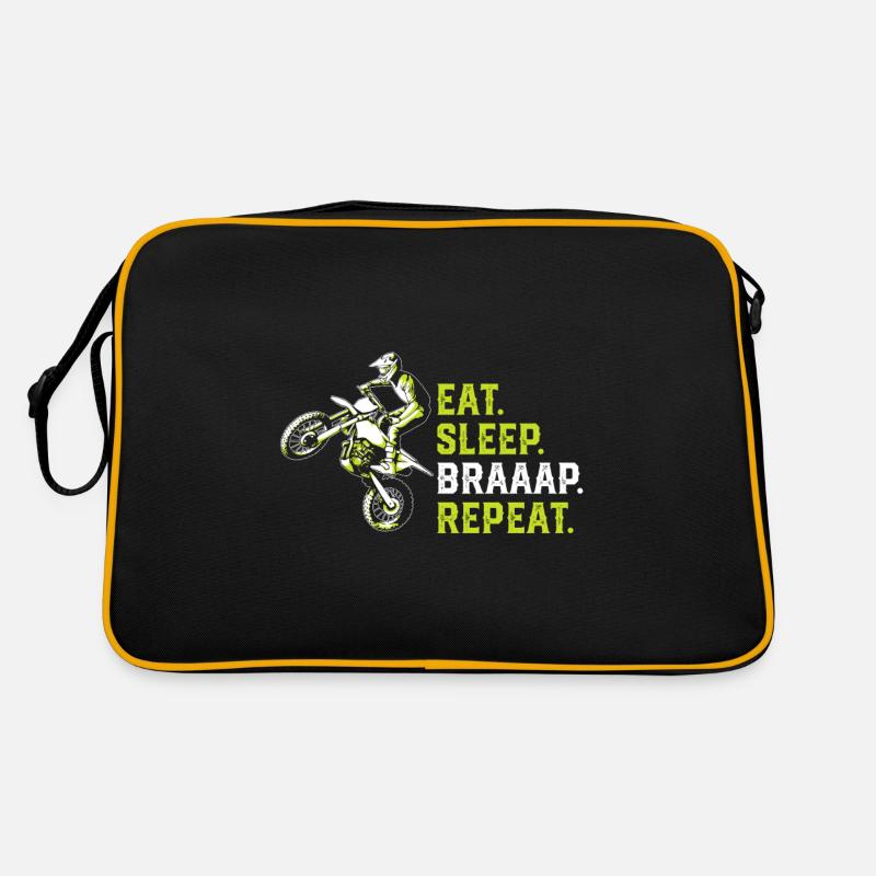 Eat Sleep Braap Répéter Sac Retro