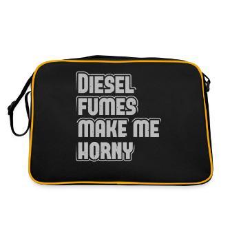 Diesel fumes make me horny - Retro Bag - black/gold - Back
