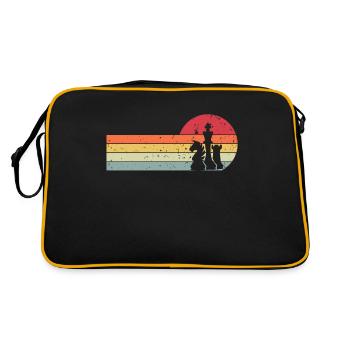 Chess pieces checkmate retro chess players - Retro Bag - black/gold - Back