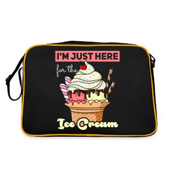 Crème glacée Crème glacée Crème glacée Sundae Cornet de crème glacée - Sac Retro - noir/or - Dos