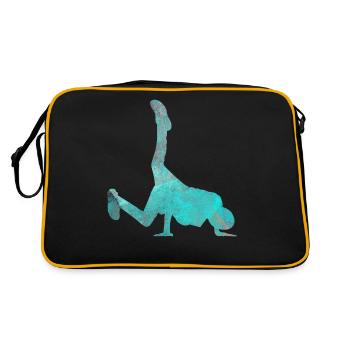 Streetdance Hip Hop Tanz Breakdance Geschenk - Retro Tasche - Schwarz/Gold - Hinten