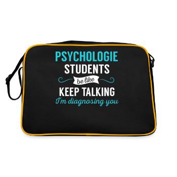 Psychologie disant étudiant en psychologie - Sac Retro - noir/or - Dos