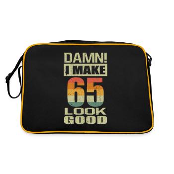 Damn I Make 65 Look Good Funny 65th Birthday Gift - Retro Bag - black/gold - Back