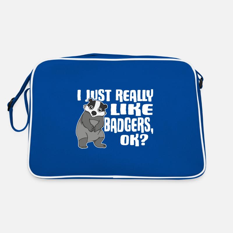 I Just Really Like Badgers Ok Dachs Geschenkidee Retro Tasche