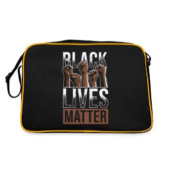 Black lives matter - Retro Bag - black/gold - Back