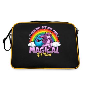 Licorne magique sirène Mernicorn Rainbow - Sac Retro - noir/or - Dos