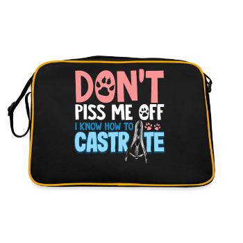 Vétérinaire Castration Animal Doctor Castrate Jok - Sac Retro - noir/or - Dos
