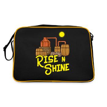 Distillerie Rise Shine Moonshine Pun - Sac Retro - noir/or - Dos
