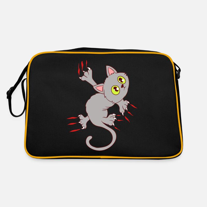 Chat drôle design Loue chat chat gratter Sac Retro