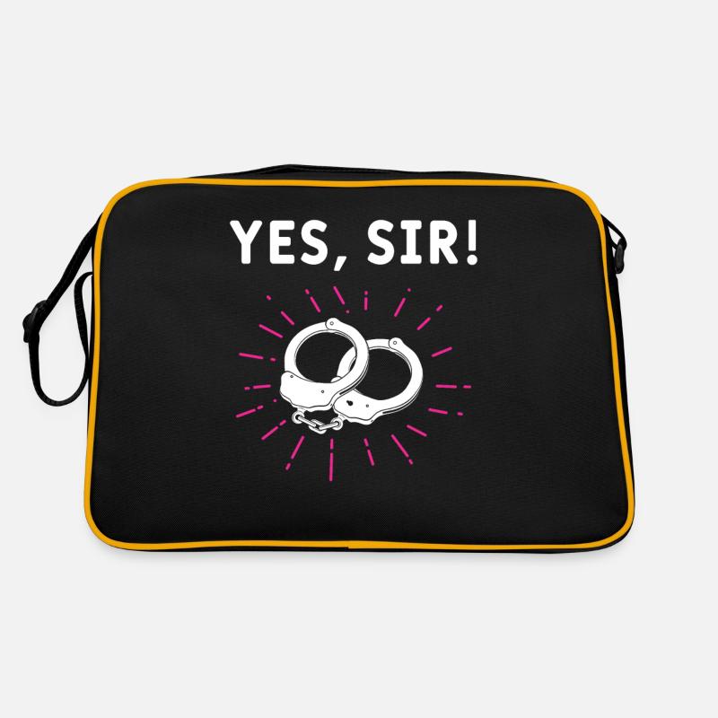 Submissive Naughty Woman Handcuffed Perverted Retro Bag