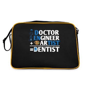 Dentisterie dentiste médecin ingénieur artiste - Sac Retro - noir/or - Dos