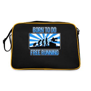 Born To Free Running Parkour City Pull Ninja - Sac Retro - noir/or - Dos