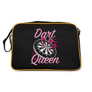 Dart Queen Shirt femme joueur de fléchettes - Sac Retro - noir/or - Dos