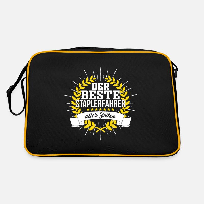 Gabelstapler Fahrer Retro Tasche
