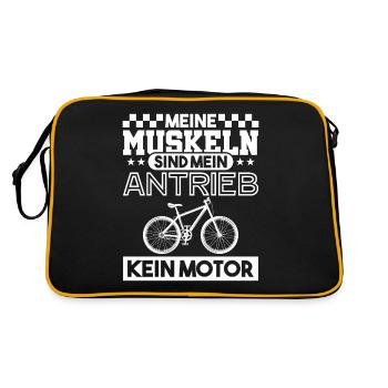 Anti E-Bike MTB Mountainbike E-Biker - Retro Tasche - Schwarz/Gold - Hinten