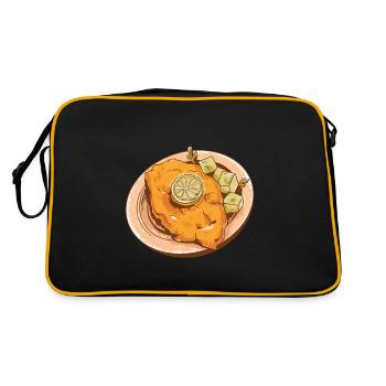 Wiener schnitzel - Retro Bag - black/gold - Back