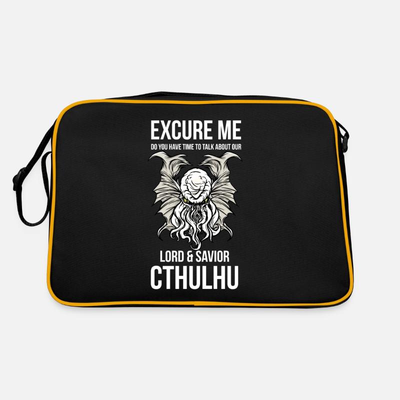 Lord Savior Cthulhu Funny Parodie Religion Retro Tasche