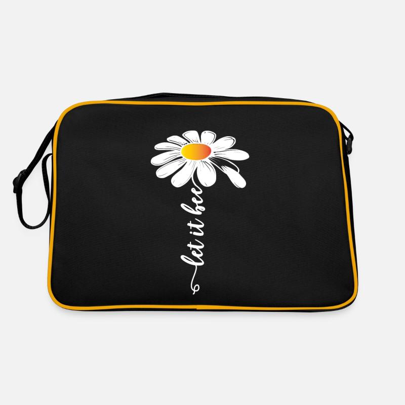 let it bee daisy daisy flower motif Retro Bag
