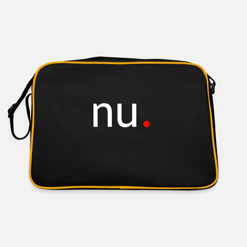 nu Spruch Oberlausitz Dialekt - Retro Tasche - Schwarz/Gold